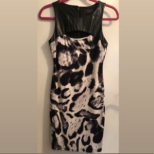 Guess Dress Black and White Cheetah